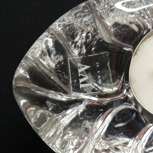 Italian Crystal Leaf Dual Taper candle or Tea Light Candleholder by IVV - Picture 5 of 6